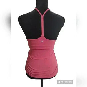 Lululemon Sun Setter Tank Vintage Rose Pink Power Y High Neck